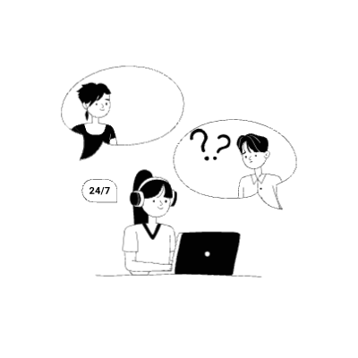 Ilustración de atención al cliente
